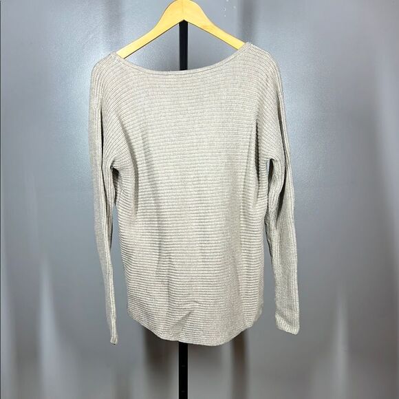 Athleta Cream Crew Neck Sweater with Relaxed Fit and Long Sleeves - Picture 3 of 5